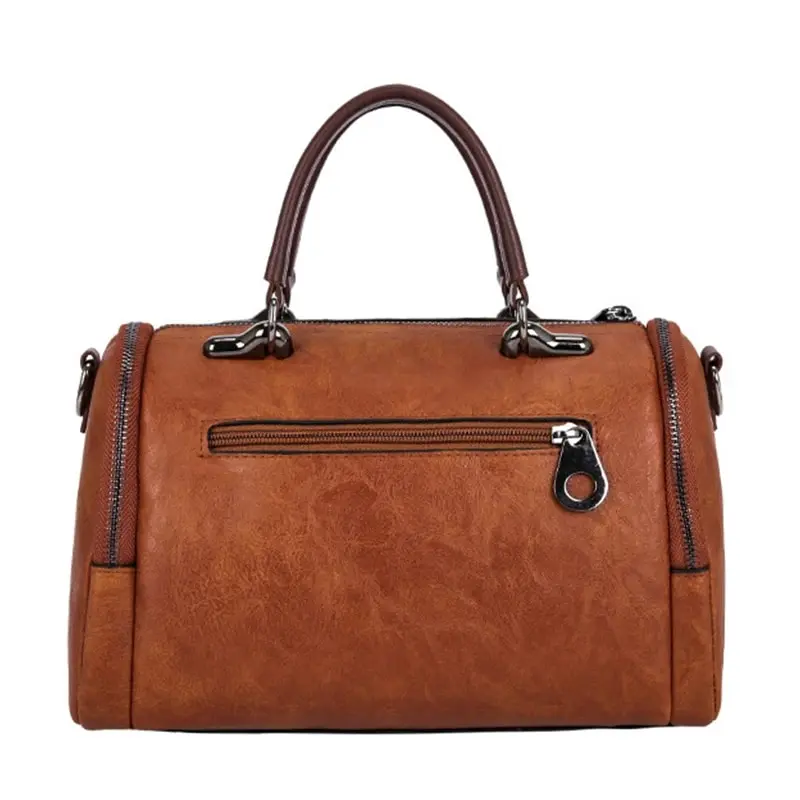 Tassel Decor Women’s Large Capacity Shoulder Bag Fashion Zipper Crossbody Bag With Removable Strap Boston Handbag Tassel Decor Women's Large Capacity Shoulder Bag Fashion Zipper Crossbody Bag With Removable Strap Boston Handbag