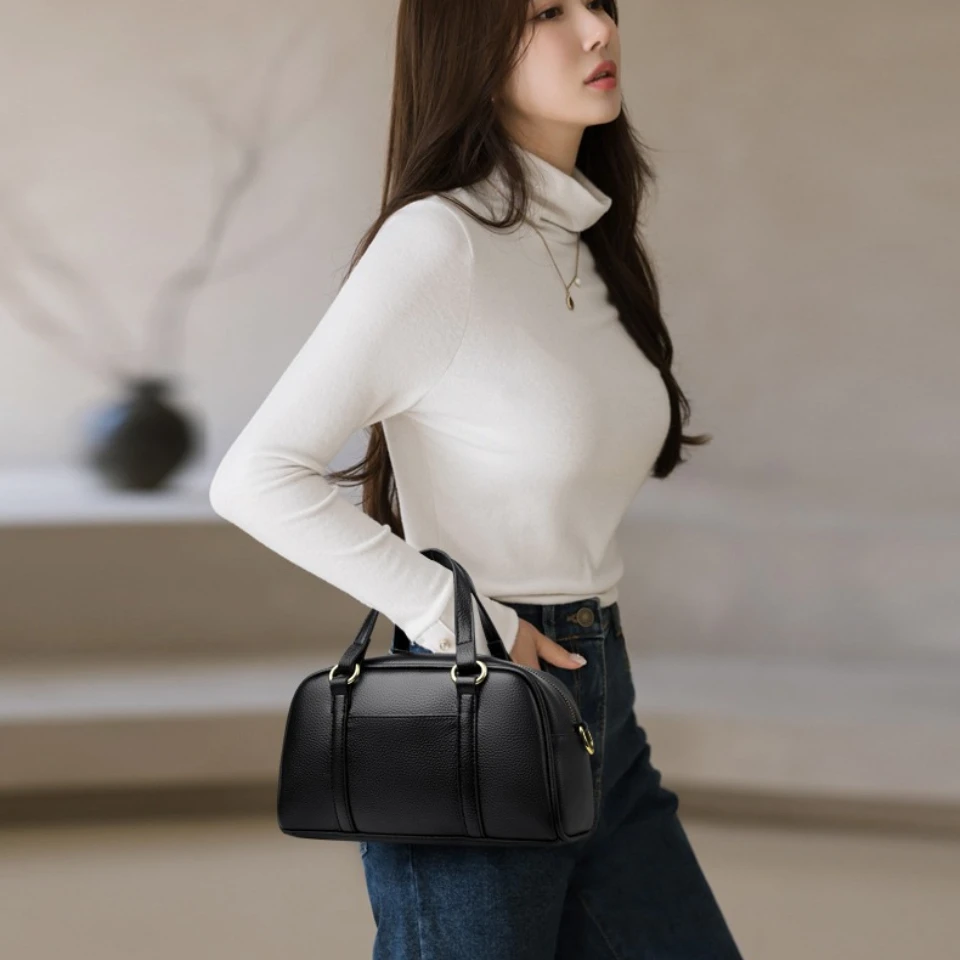 Quality Soft Leather Purses Fashion Small Women Shoulder Messenger Bag Wear-resistant Tote Bag Luxury Ladies Handbag Sac A Main Quality Soft Leather Purses Fashion Small Women Shoulder Messenger Bag Wear-resistant Tote Bag Luxury Ladies Handbag Sac A Main