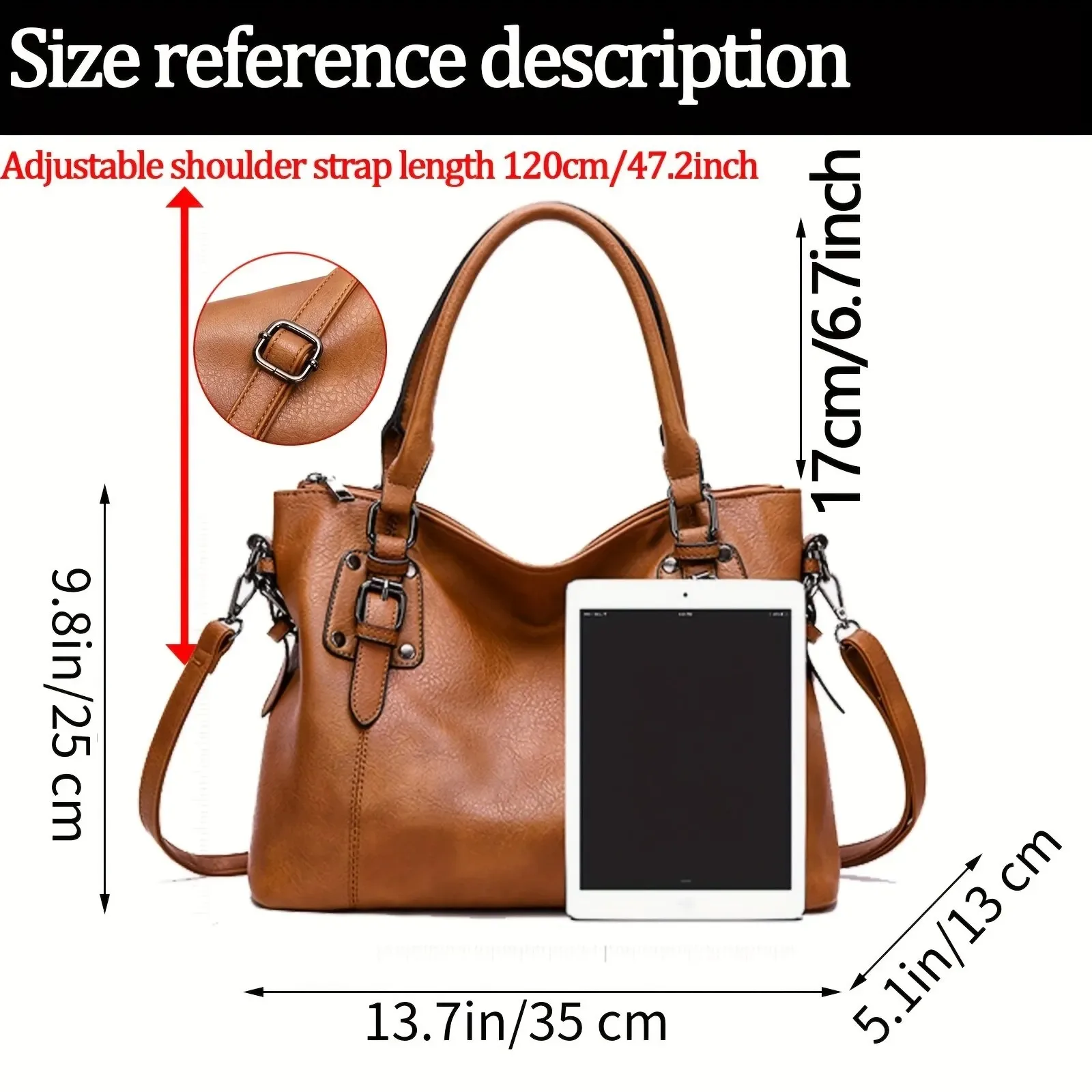 Large Capacity Tote Bag Retro Designer Women Handbags Soft Pu Leather Multi-pocket Casual Ladies Shoulder Crossbody Bag Large Capacity Tote Bag Retro Designer Women Handbags Soft Pu Leather Multi-pocket Casual Ladies Shoulder Crossbody Bag