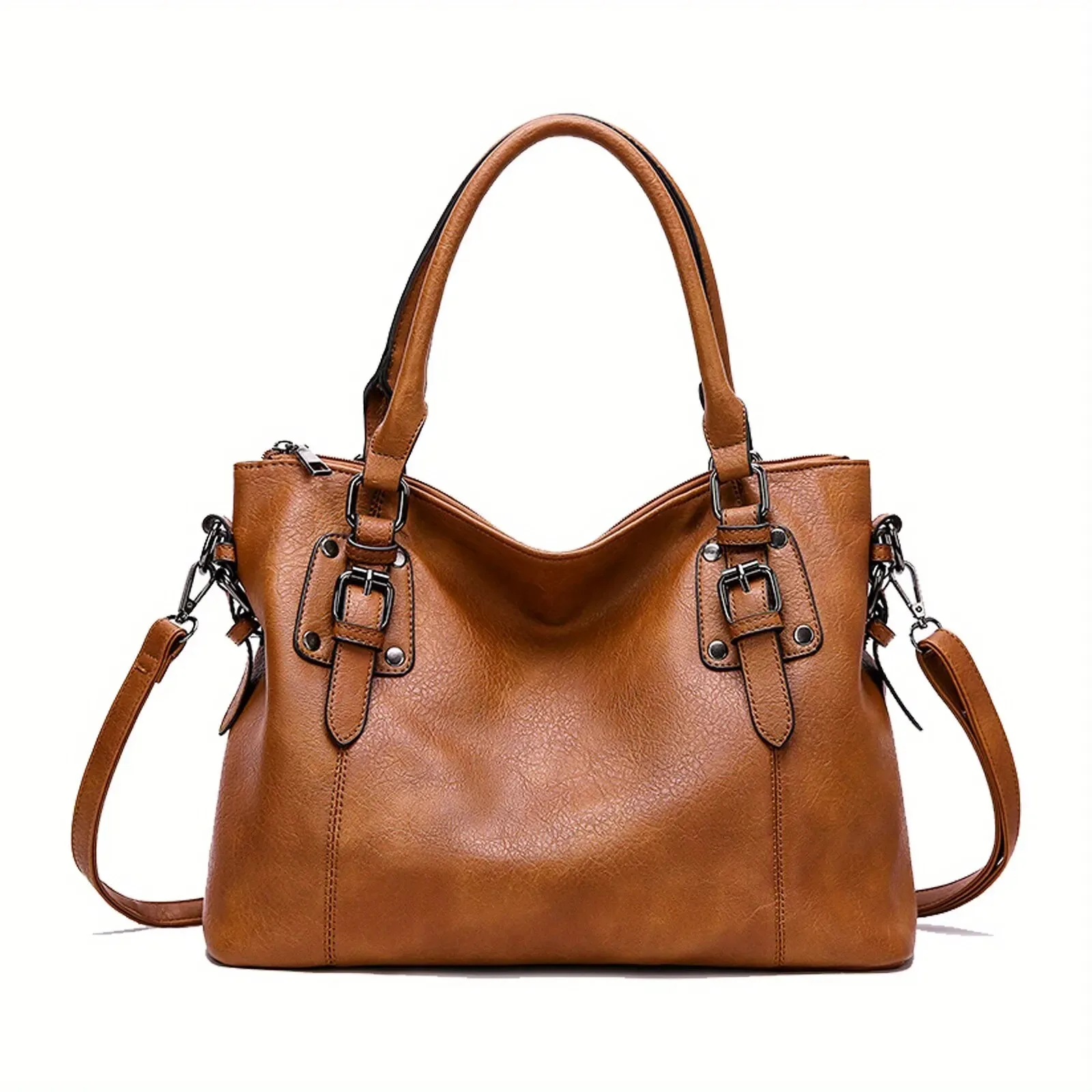 Large Capacity Tote Bag Retro Designer Women Handbags Soft Pu Leather Multi-pocket Casual Ladies Shoulder Crossbody Bag Large Capacity Tote Bag Retro Designer Women Handbags Soft Pu Leather Multi-pocket Casual Ladies Shoulder Crossbody Bag