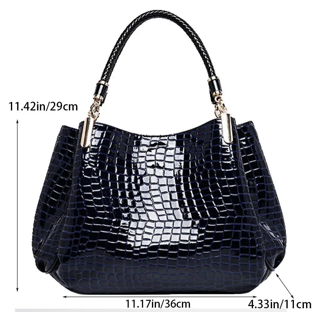 Women’s Bag Large Capacity Tote Daily Commute Women’s Shoulder Bag Crocodile Print Bright Face Handbag Shopping Women's Bag Large Capacity Tote Daily Commute Women's Shoulder Bag Crocodile Print Bright Face Handbag Shopping