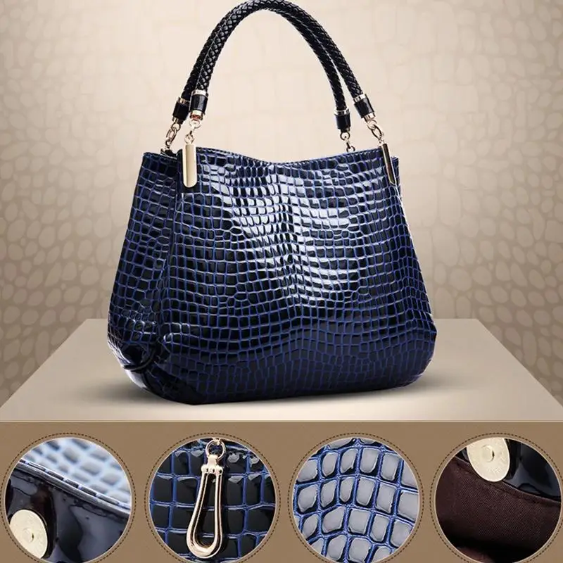 Women’s Bag Large Capacity Tote Daily Commute Women’s Shoulder Bag Crocodile Print Bright Face Handbag Shopping Women's Bag Large Capacity Tote Daily Commute Women's Shoulder Bag Crocodile Print Bright Face Handbag Shopping