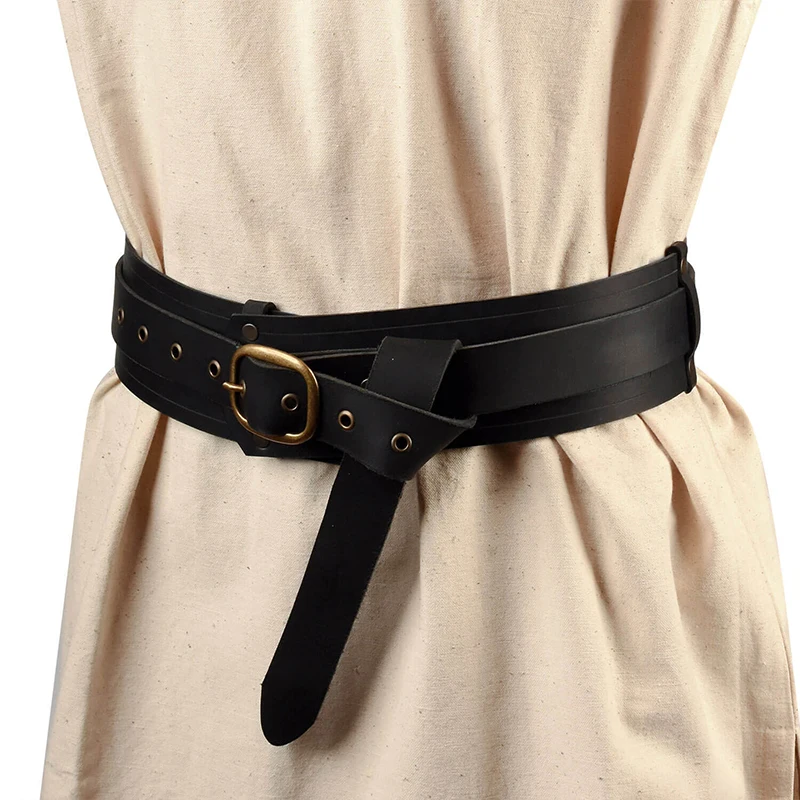 Upgraded Leather Vintage Medieval Belt Men Knight Waistband Pirate Gothic Tunic Robe Buckle Belt Halloween Costume Accessories Upgraded Leather Vintage Medieval Belt Men Knight Waistband Pirate Gothic Tunic Robe Buckle Belt Halloween Costume Accessories