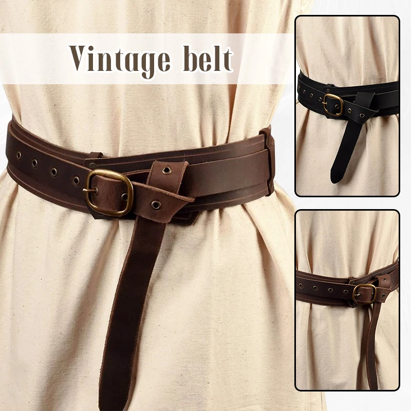 Upgraded Leather Vintage Medieval Belt Men Knight Waistband Pirate Gothic Tunic Robe Buckle Belt Halloween Costume Accessories Upgraded Leather Vintage Medieval Belt Men Knight Waistband Pirate Gothic Tunic Robe Buckle Belt Halloween Costume Accessories