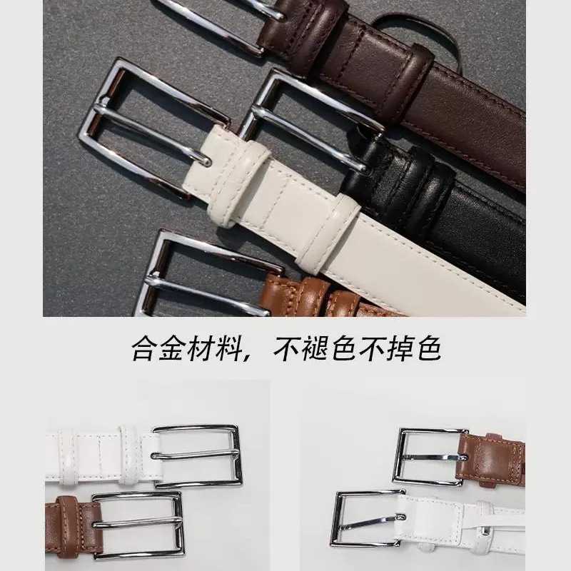 Vintage Ladies Belt with Silver Square Buckle Black Belt for Women Women’s Genuine Leather Belts for Jeans Pants Dresses Vintage Ladies Belt with Silver Square Buckle Black Belt for Women Women's Genuine Leather Belts for Jeans Pants Dresses