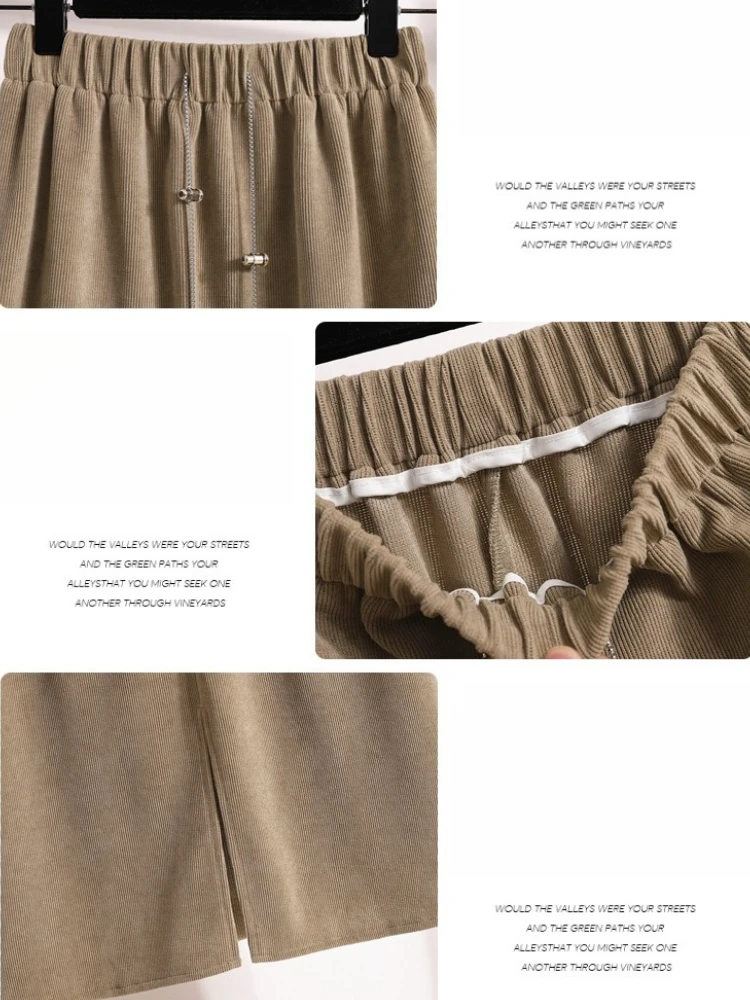 2025 Women’s New Style High-Waist Plus Size Skirts Elastic Waist Solid Wrap Buttocks Autumn Winter Versatile Straight Leg Skirt 2025 Women's New Style High-Waist Plus Size Skirts Elastic Waist Solid Wrap Buttocks Autumn Winter Versatile Straight Leg Skirt