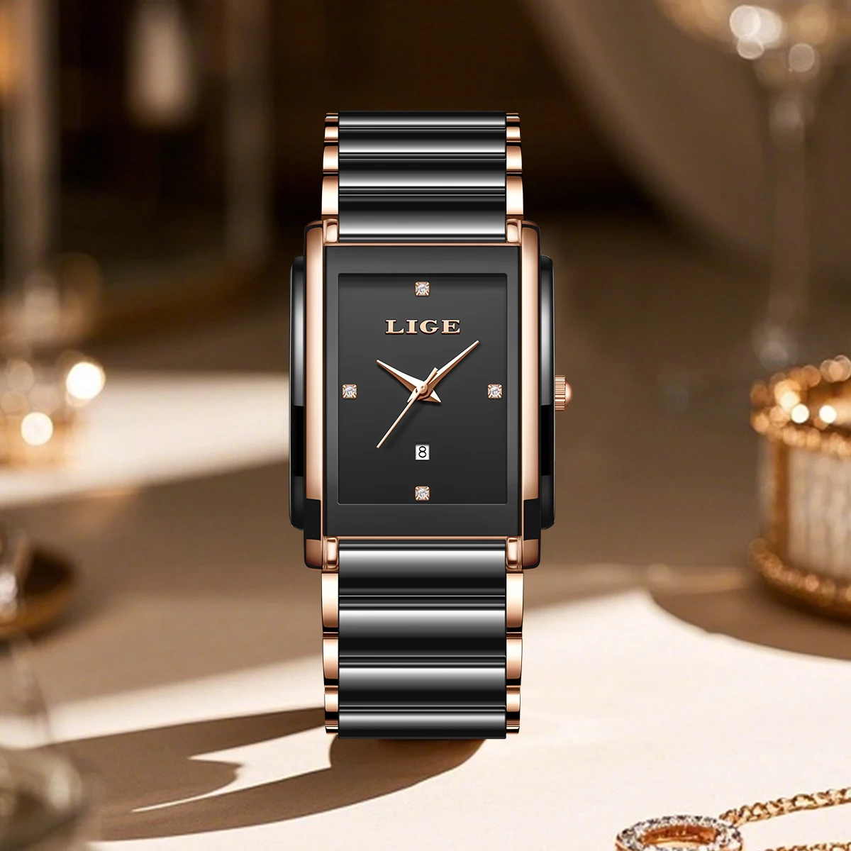 LIGE Fashion Elegant Watch for Women Japanese Movement Ceramics Strap Luxury Ladies Bracelet Quartz Watches Gifts Reloj Mujer LIGE Fashion Elegant Watch for Women Japanese Movement Ceramics Strap Luxury Ladies Bracelet Quartz Watches Gifts Reloj Mujer