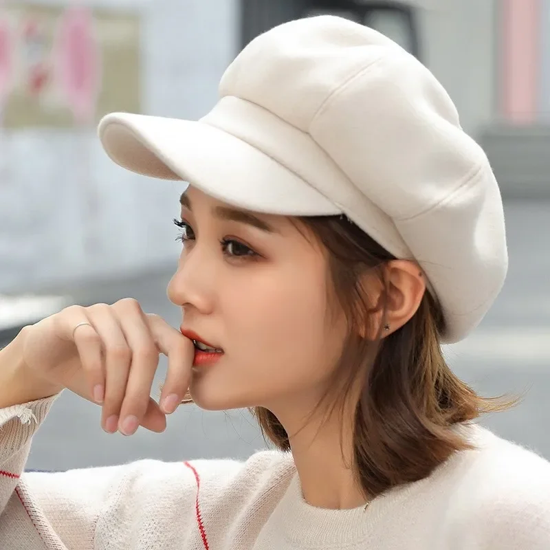 Autumn Winter Hats for Women Solid Plain Octagonal Newsboy Cap Men Ladies Casual Wool Hat Winter Beret Women Painter Caps Autumn Winter Hats for Women Solid Plain Octagonal Newsboy Cap Men Ladies Casual Wool Hat Winter Beret Women Painter Caps