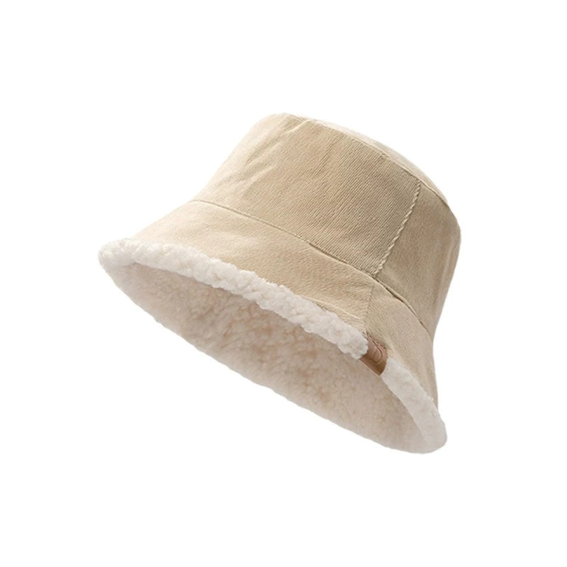Autumn and Winter Hats for Women Korean Bucket Hat Warm and Thickened Reversible Lamb Wool Cloche Hat for Men Street Style Autumn and Winter Hats for Women Korean Bucket Hat Warm and Thickened Reversible Lamb Wool Cloche Hat for Men Street Style