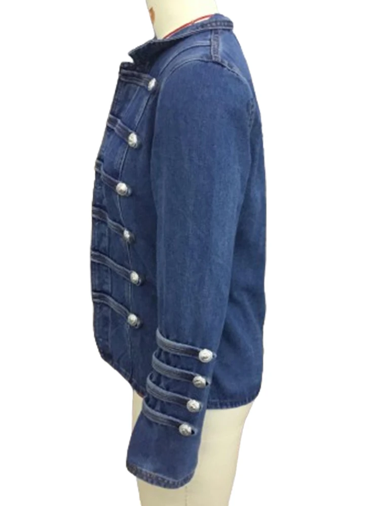 Vintage Button Denim Jacket for Women Stand Collar Spring Winter Slim Casual Retro Jeans Outerwear Harajuku Denim Coat 2024 Vintage Button Denim Jacket for Women Stand Collar Spring Winter Slim Casual Retro Jeans Outerwear Harajuku Denim Coat 2024
