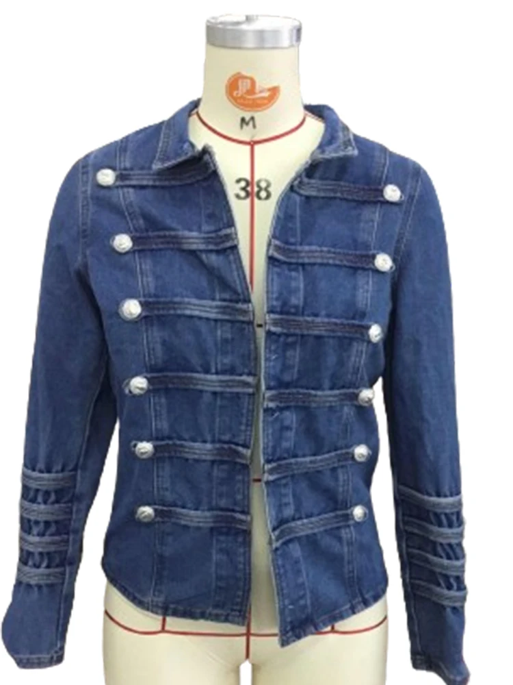 Vintage Button Denim Jacket for Women Stand Collar Spring Winter Slim Casual Retro Jeans Outerwear Harajuku Denim Coat 2024 Vintage Button Denim Jacket for Women Stand Collar Spring Winter Slim Casual Retro Jeans Outerwear Harajuku Denim Coat 2024