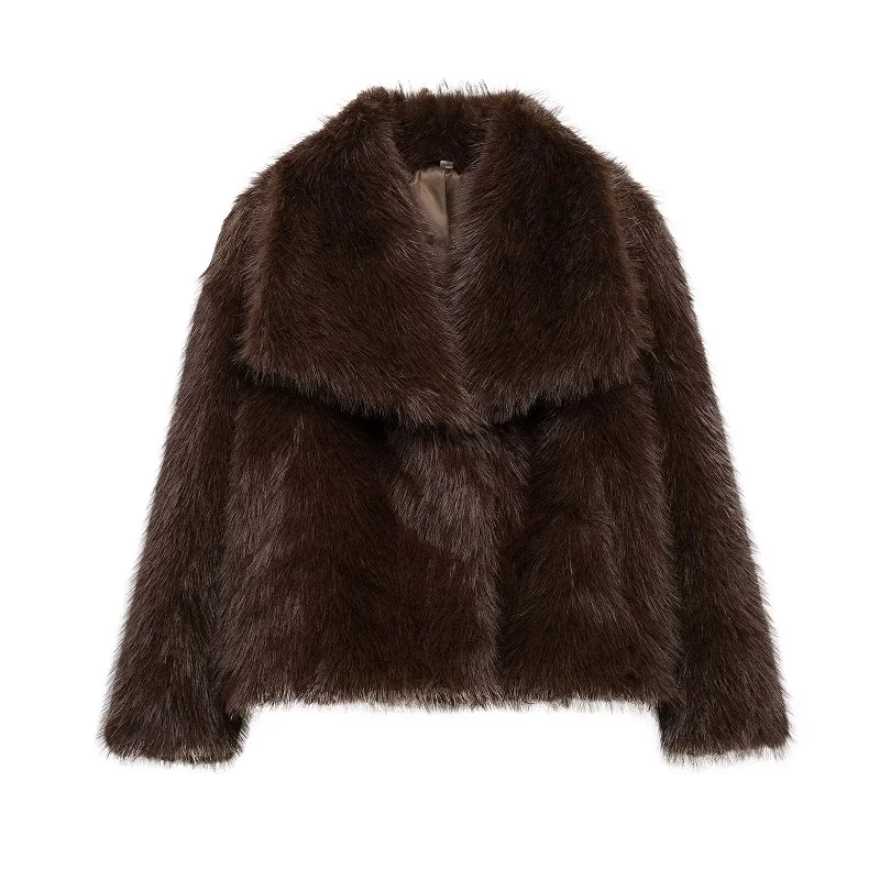 MUJER Faux Fur Coat Plush Fluffy Women’s Jacket 2025 Woman Autumn Winter New in Outerwears White Red Gray Black Blends Coats MUJER Faux Fur Coat Plush Fluffy Women's Jacket 2025 Woman Autumn Winter New in Outerwears White Red Gray Black Blends Coats