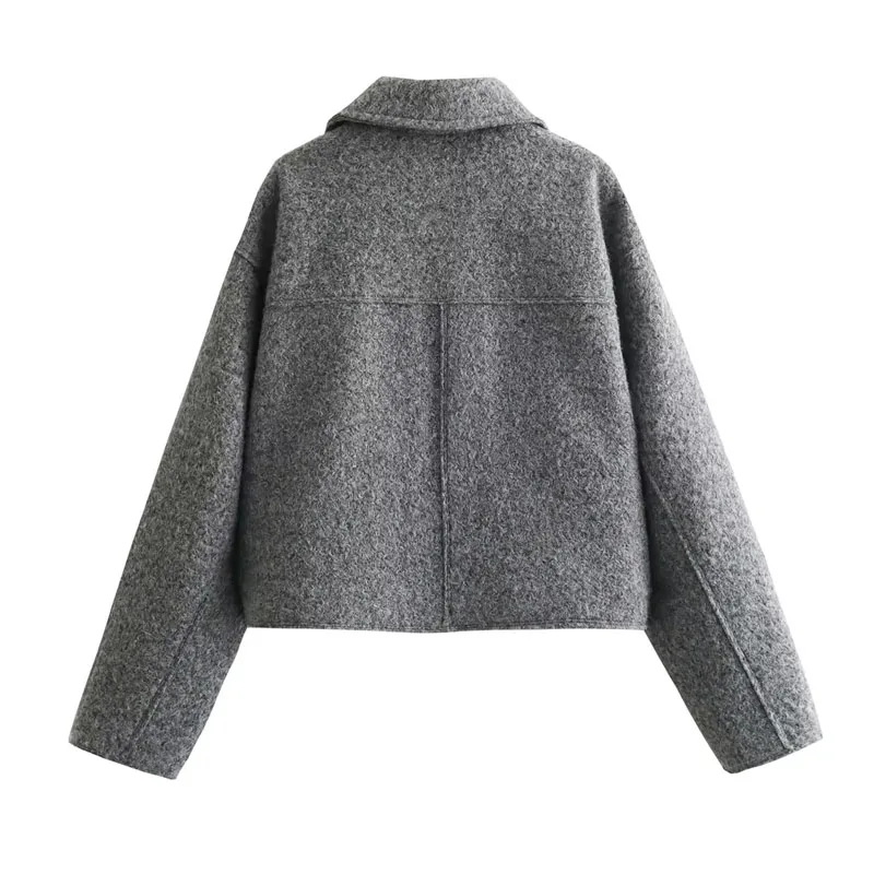 MUJER Tweed Cropped Jackets for Women Autumn Winter Short Coat Jacket Women Zip Crop Demi-season Jacket Woman New in outerwears MUJER Tweed Cropped Jackets for Women Autumn Winter Short Coat Jacket Women Zip Crop Demi-season Jacket Woman New in outerwears