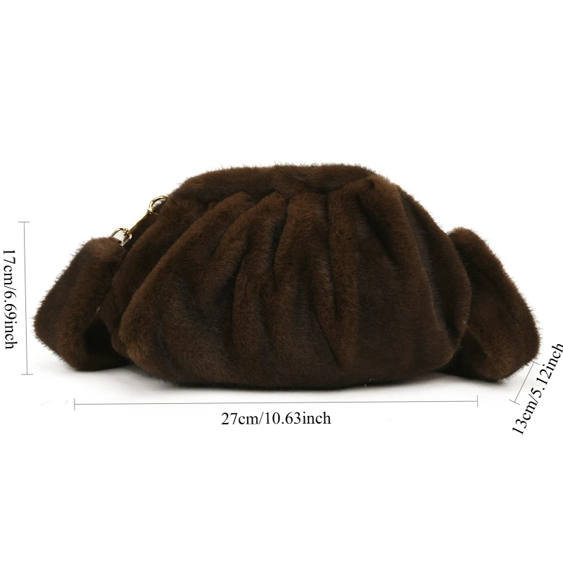 New Comfortable Versatile Texture Top Clutch Bag Women Winter Fluffy Cloud Crossbody Bag Retro Furry Commuting Storage Bag New Comfortable Versatile Texture Top Clutch Bag Women Winter Fluffy Cloud Crossbody Bag Retro Furry Commuting Storage Bag