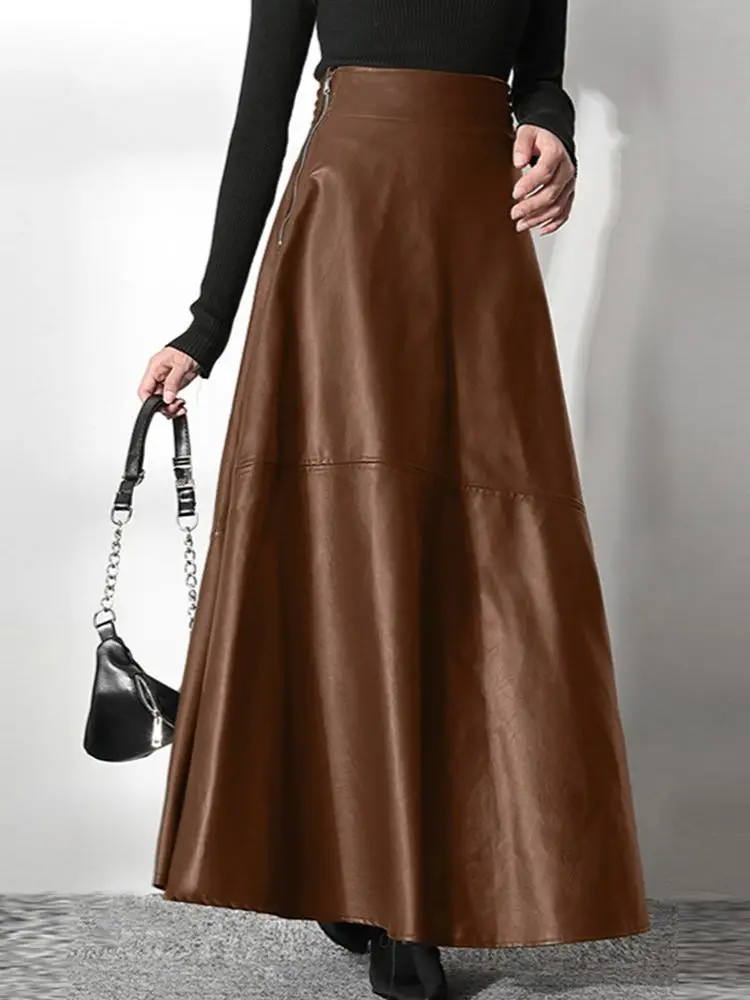 2023 Fashion Solid Mujer Faldas ZANZEA PU Leather Maxi Skirts Women’s Elegant OL Long Saias Casual High Waist Zipper Jupe Femme 2023 Fashion Solid Mujer Faldas ZANZEA PU Leather Maxi Skirts Women's Elegant OL Long Saias Casual High Waist Zipper Jupe Femme