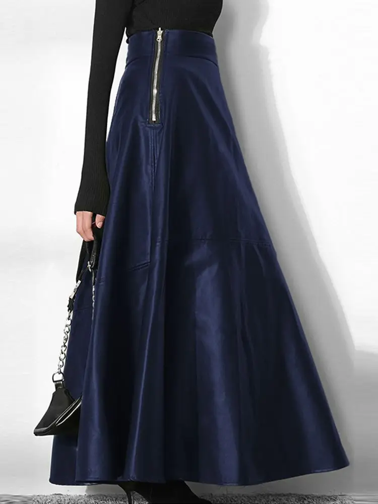 2023 Fashion Solid Mujer Faldas ZANZEA PU Leather Maxi Skirts Women’s Elegant OL Long Saias Casual High Waist Zipper Jupe Femme 2023 Fashion Solid Mujer Faldas ZANZEA PU Leather Maxi Skirts Women's Elegant OL Long Saias Casual High Waist Zipper Jupe Femme