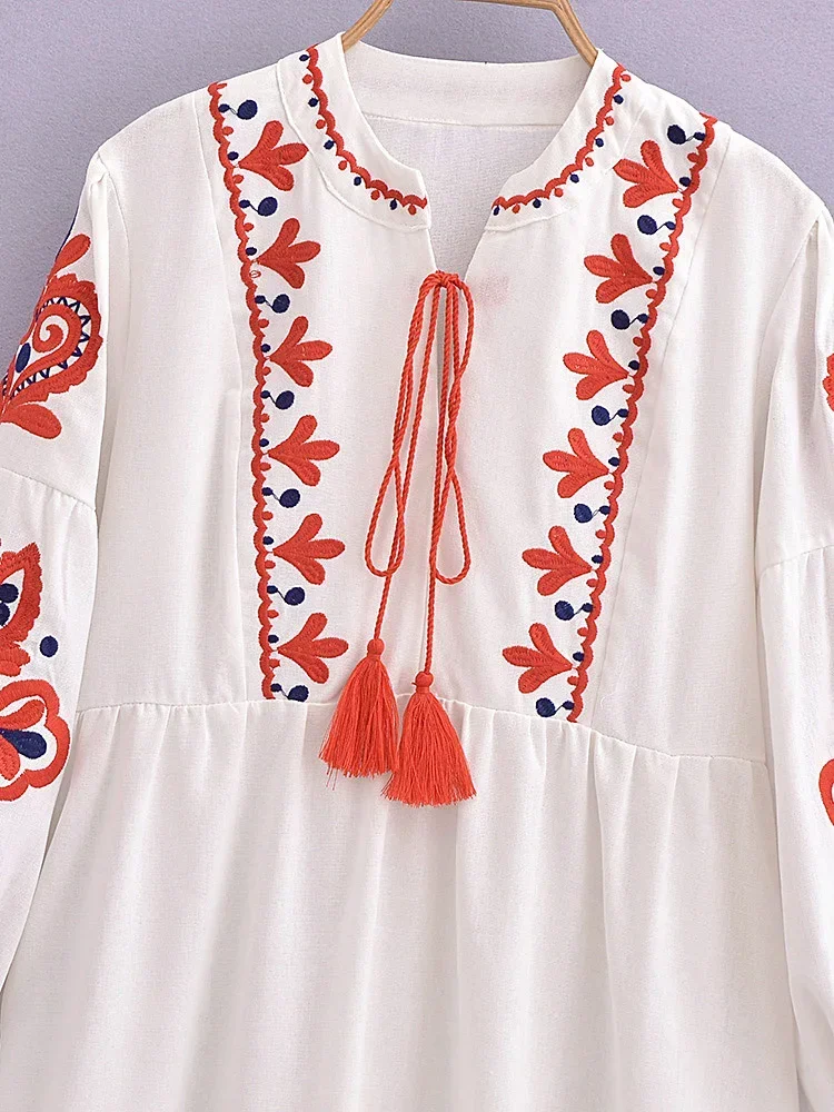 Vintage Chic Women Floral Emberoidery O-neck Lantern Sleeve Beach Bohemian Maxi Dresses Ladies Summer Boho Dress Vestidos Vintage Chic Women Floral Emberoidery O-neck Lantern Sleeve Beach Bohemian Maxi Dresses Ladies Summer Boho Dress Vestidos