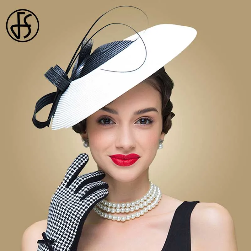 FS Fascinators Black White Weddings Pillbox Hat For Women Church Hat Sraw Fedora Black Wide Ladies Dress Kentucky Derby Hats FS Fascinators Black White Weddings Pillbox Hat For Women Church Hat Sraw Fedora Black Wide Ladies Dress Kentucky Derby Hats