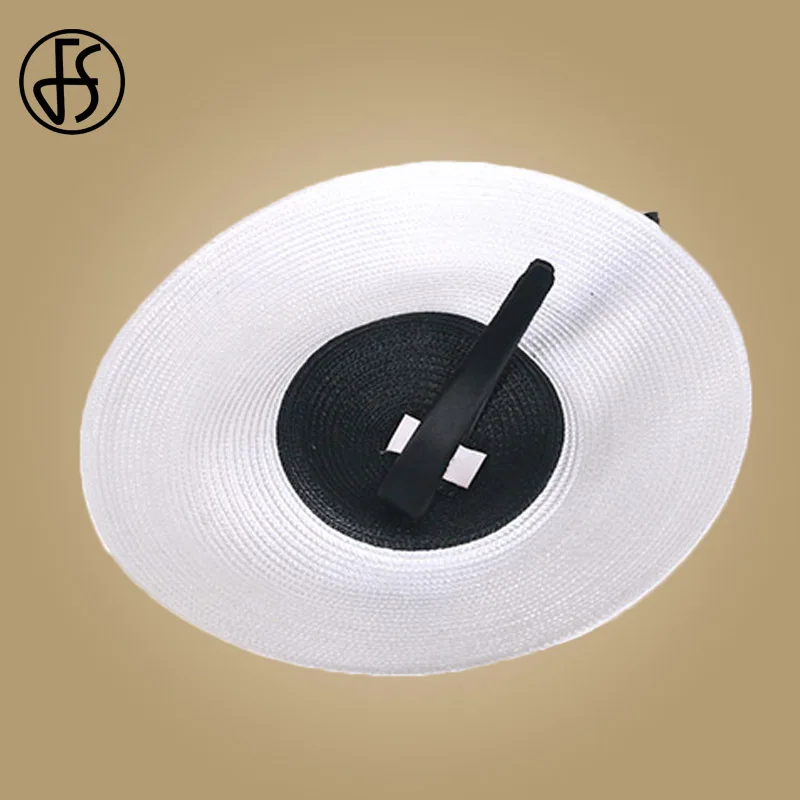 FS Fascinators Black White Weddings Pillbox Hat For Women Church Hat Sraw Fedora Black Wide Ladies Dress Kentucky Derby Hats FS Fascinators Black White Weddings Pillbox Hat For Women Church Hat Sraw Fedora Black Wide Ladies Dress Kentucky Derby Hats