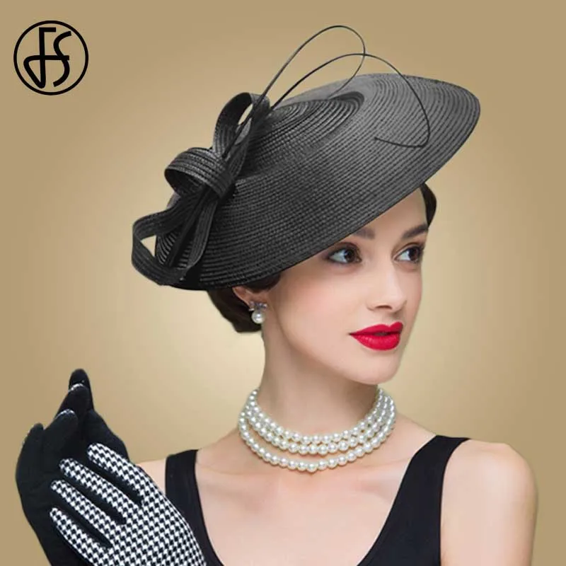 FS Fascinators Black White Weddings Pillbox Hat For Women Church Hat Sraw Fedora Black Wide Ladies Dress Kentucky Derby Hats FS Fascinators Black White Weddings Pillbox Hat For Women Church Hat Sraw Fedora Black Wide Ladies Dress Kentucky Derby Hats