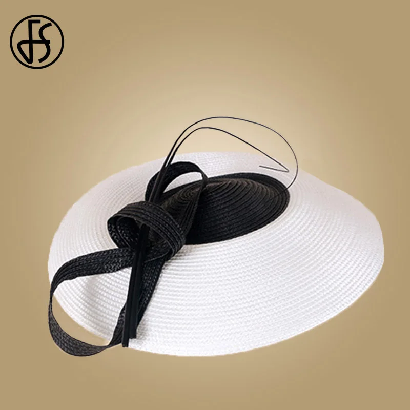 FS Fascinators Black White Weddings Pillbox Hat For Women Church Hat Sraw Fedora Black Wide Ladies Dress Kentucky Derby Hats FS Fascinators Black White Weddings Pillbox Hat For Women Church Hat Sraw Fedora Black Wide Ladies Dress Kentucky Derby Hats