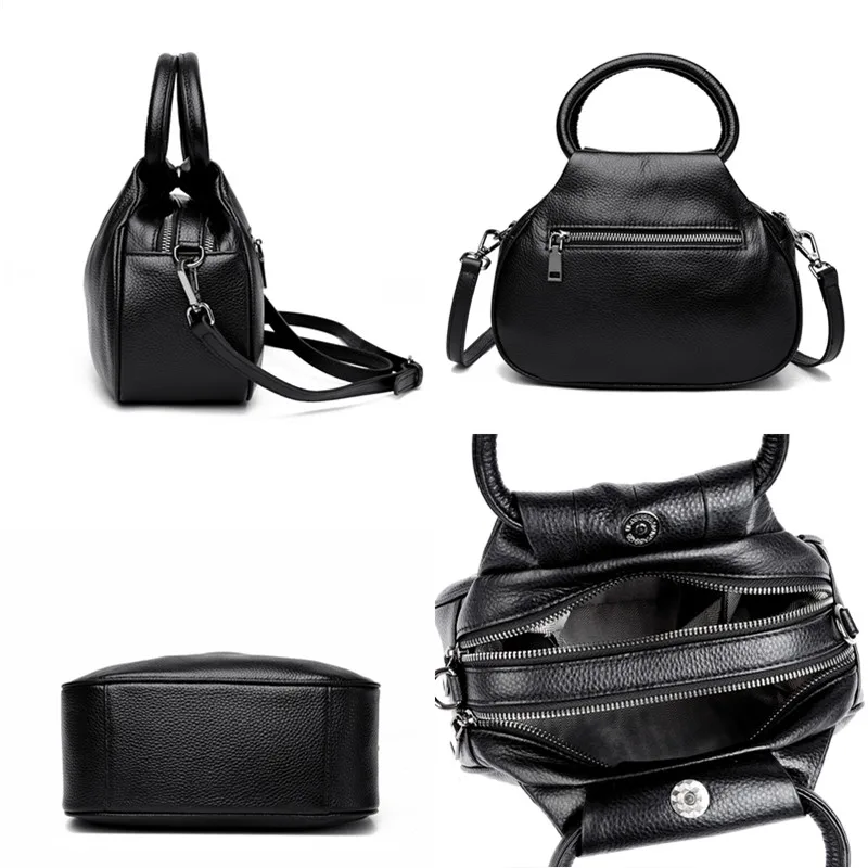 Designer Genuine Leather Handbag Women Fashion Shoulder Messenger Bag Luxury Soft Cowhide Messenger Sac Female Purse Ladies Tote Designer Genuine Leather Handbag Women Fashion Shoulder Messenger Bag Luxury Soft Cowhide Messenger Sac Female Purse Ladies Tote