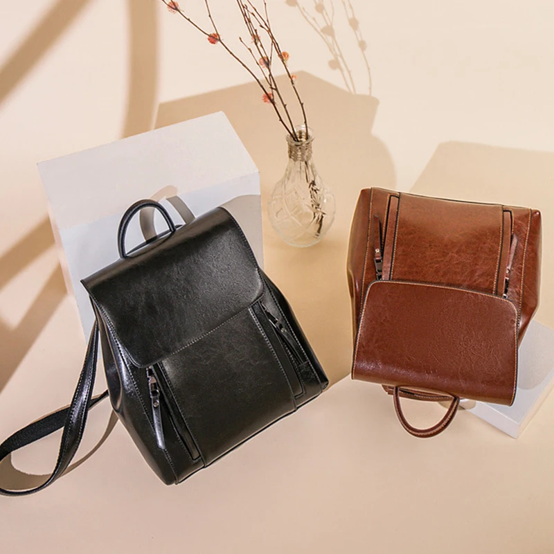 Women Backpack Cross body Shoulder Bag Genuine Leather Girls School Female Natural Skin Book Laptop Rucksack Messenger Bags Women Backpack Cross body Shoulder Bag Genuine Leather Girls School Female Natural Skin Book Laptop Rucksack Messenger Bags