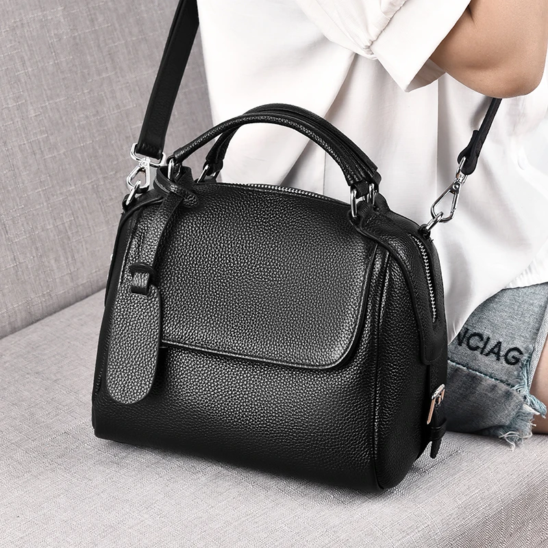 Fashion Genuine Leather Crossbody Bag Women Top Grain Handmade Shoulder Purse Cowhide Ladies Tote Handbag For Casual Daily Gift Fashion Genuine Leather Crossbody Bag Women Top Grain Handmade Shoulder Purse Cowhide Ladies Tote Handbag For Casual Daily Gift