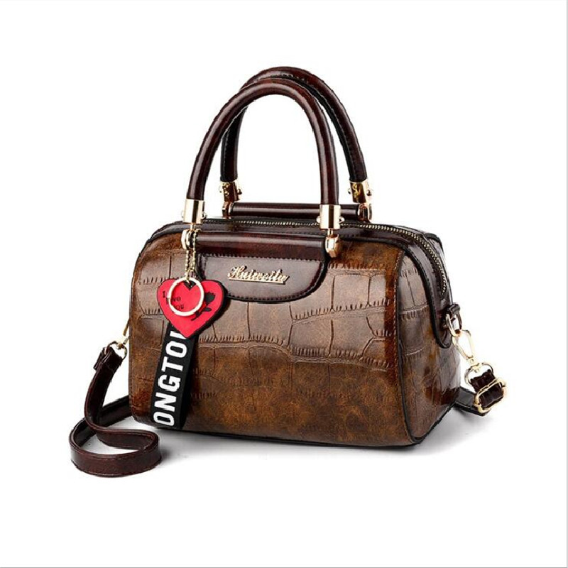 trysho-crocodile-featured Women’s crocodile texture PU leather Boston bag